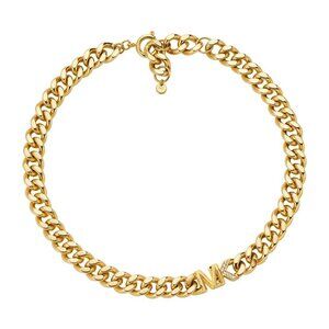 Michael Kors Brass curb chain in gold-plated brass necklace